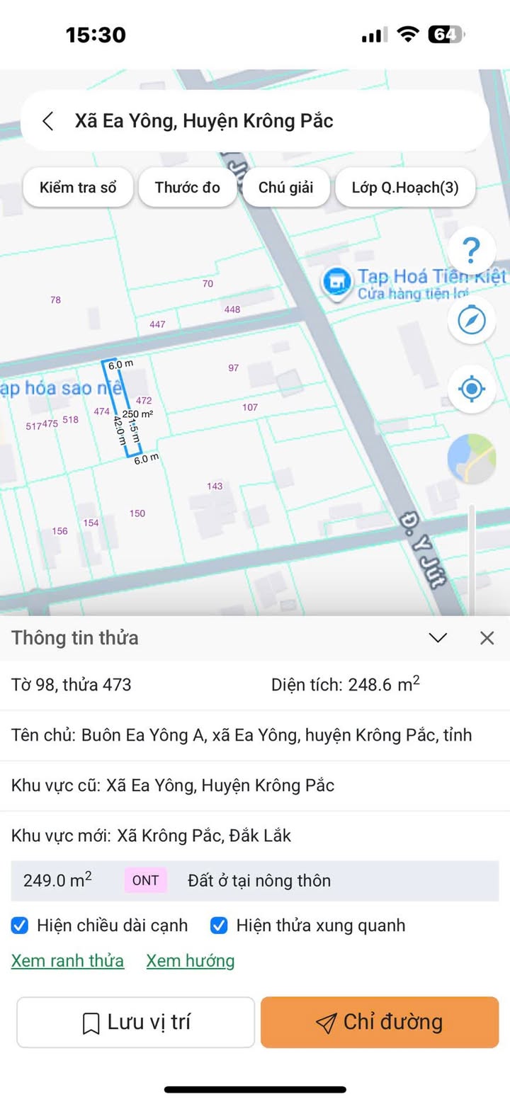 Đất nền xã Ea Kmút, huyện Ea Kar 252m² giá 1.2 tỷ - Đầu tư sinh lời ngay!