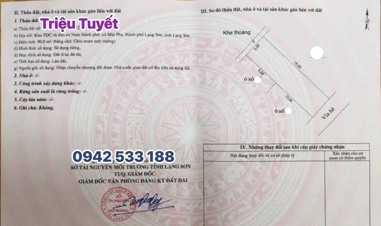 Đất nền khu Tái định cư Mai Pha, Phường Đông Kinh, 90m² - Hướng Đông Nam, giá 3 tỷ