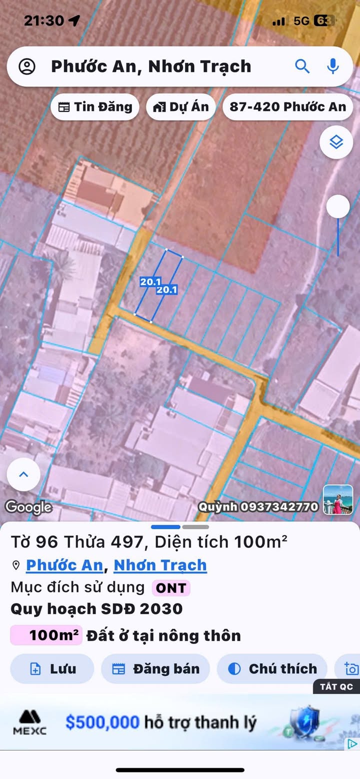 Đất nền Phước An, Nhơn Trạch 100m² giá 1.5 tỷ - Vị trí trung tâm hành chính