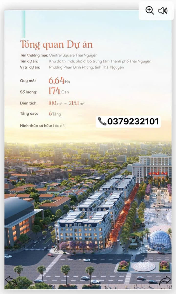 Shophouse Central Square Thái Nguyên 100m² - Sở hữu lâu dài, cơ hội đầu tư hiếm có!