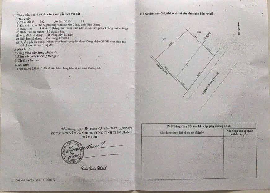 Đất thổ cư mặt đường Hồ Biểu Chánh, Gò Công, 1260m², giá 12 tỷ - Cơ hội đầu tư tuyệt vời!