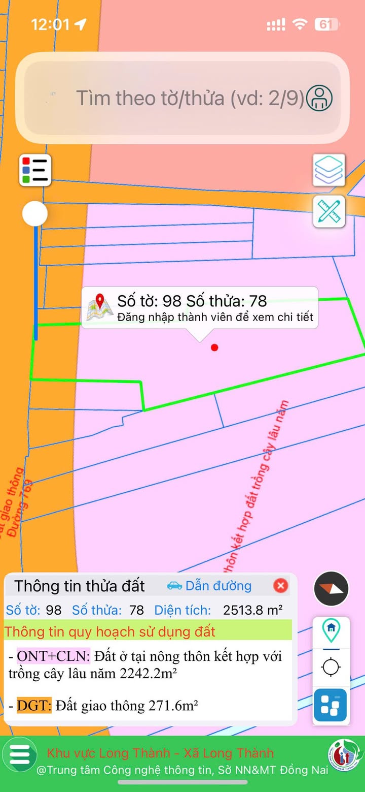 Đất nền mặt tiền đường 769, xã Lộc An, 3450m² - Cơ hội đầu tư hấp dẫn!