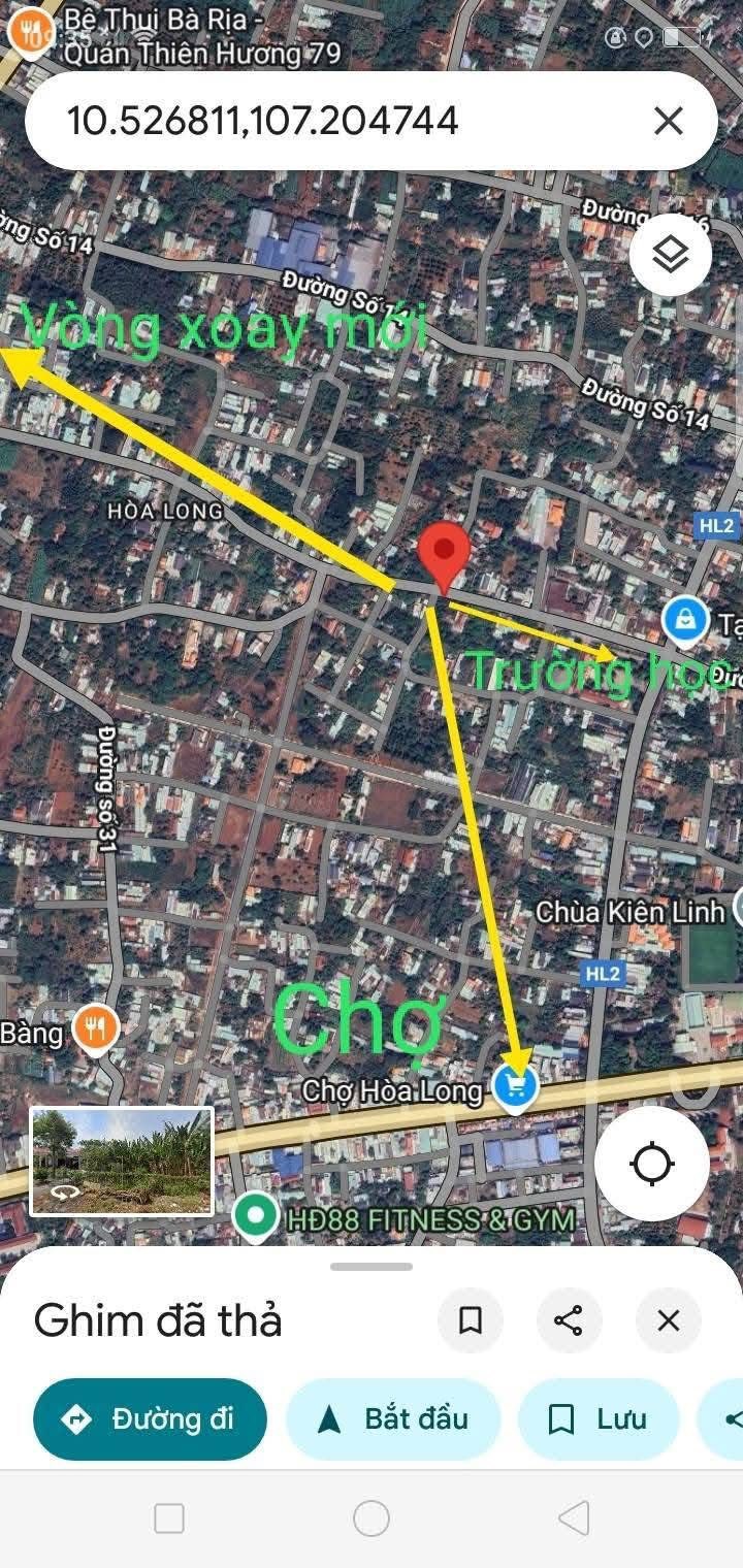 Đất nền mặt tiền Đường nhựa số 10, Xã Hoà Long, 350m² chỉ 3.3 tỷ - Đầu tư sinh lời ngay!