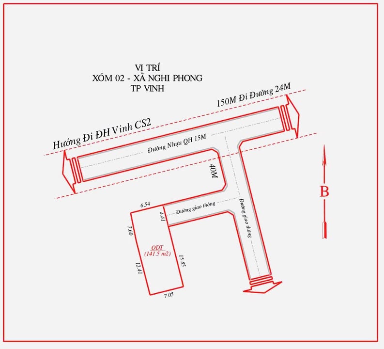 Đất nền 141m² tại Xóm 2 Nghi Phong giá 1.7 tỷ - Cơ hội đầu tư hấp dẫn!