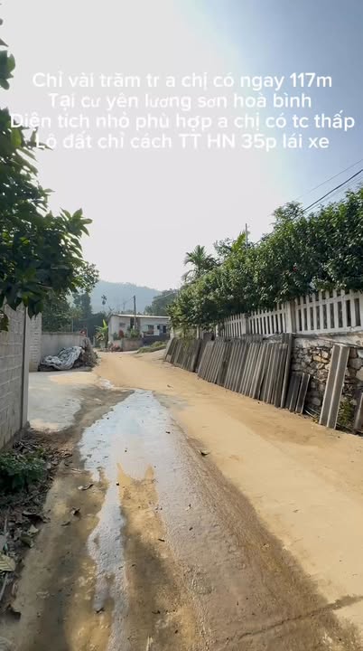 Đất Cư Yên, Lương Sơn 117m² giá chỉ vài trăm triệu - View đồi núi tuyệt đẹp!