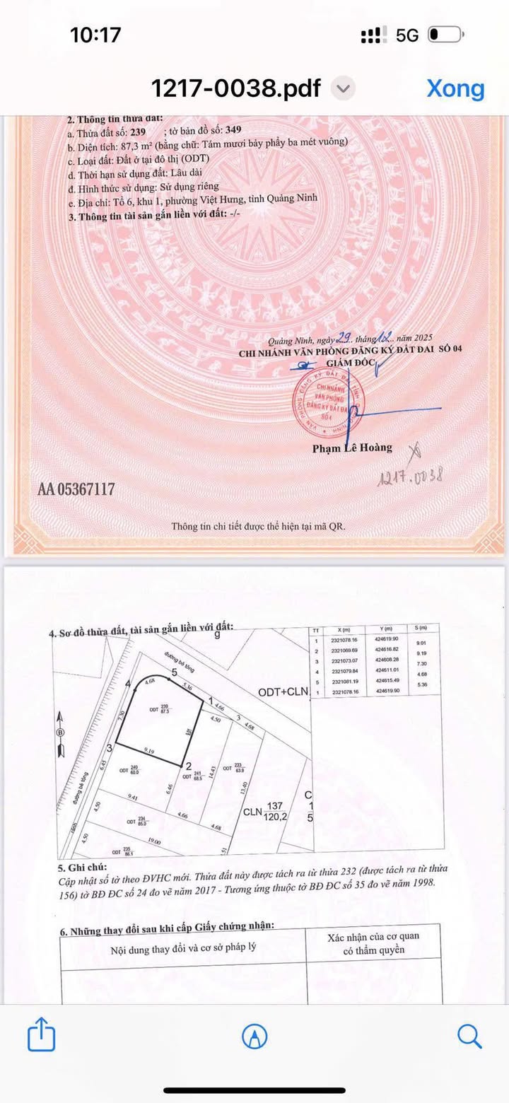 Đất nền 87m² tại khu sân tennis nhà máy gạch Ba Lan - Giá chỉ 2.03 tỷ!