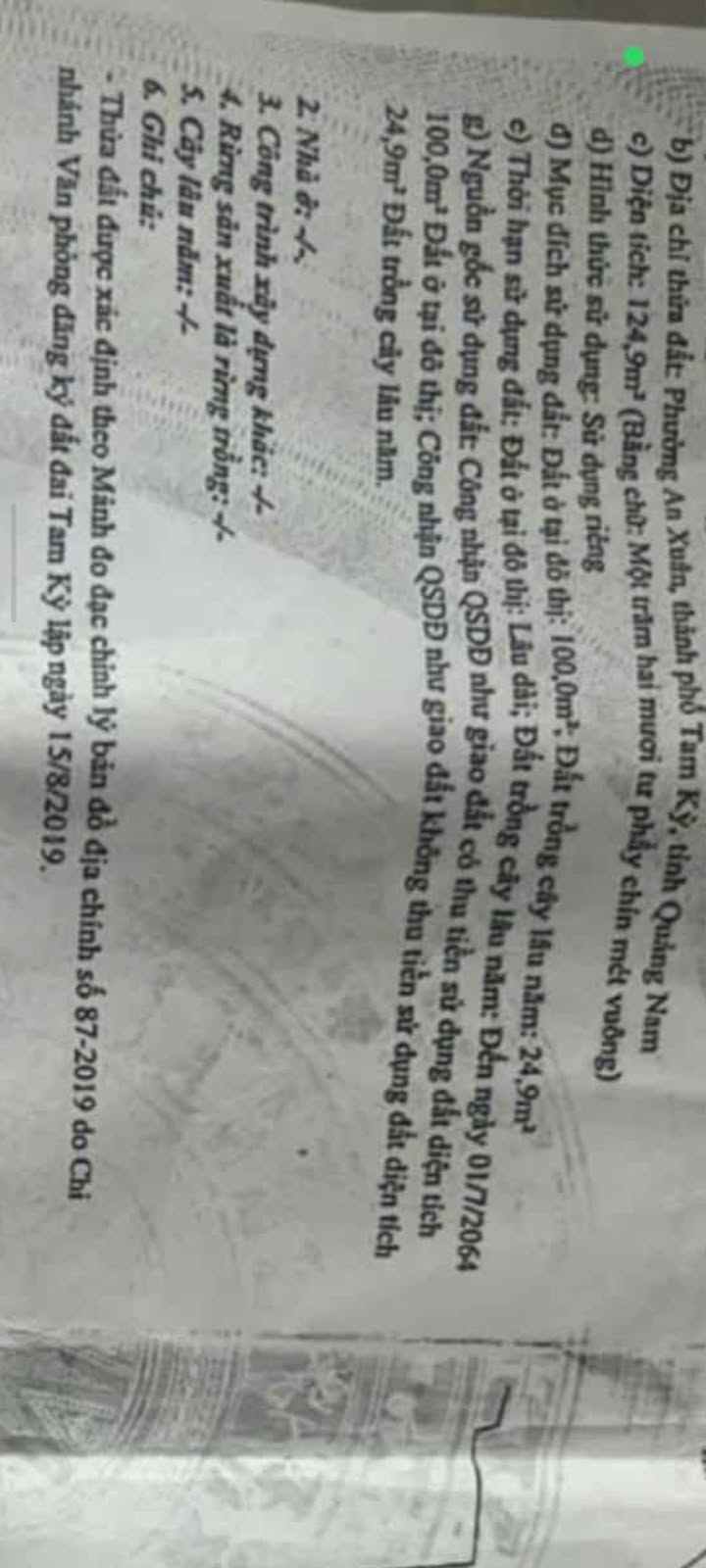 Đất nền view hồ An Xuân, P An Cuân, TP Tam Kỳ 125m² giá 2 tỷ - Đầu tư sinh lời!