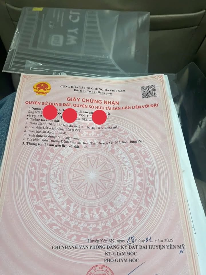 Đất nền 262m² xã Hoàn Long, huyện Yên Mỹ - Giá chỉ 2.62 tỷ, cơ hội đầu tư hấp dẫn!