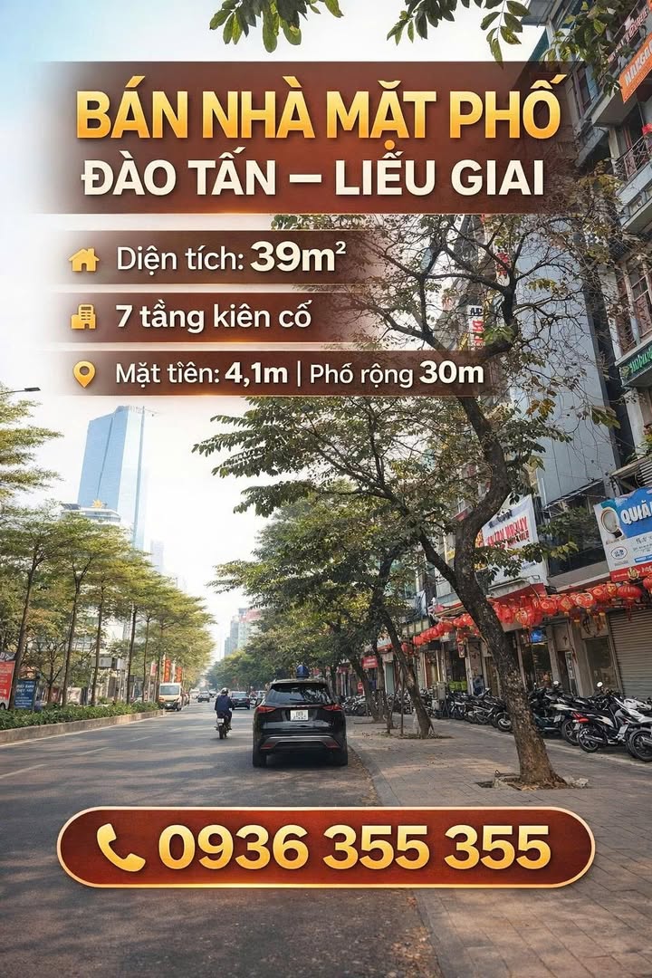 Nhà mặt phố Đào Tấn Ba Đình 39m² giá thỏa thuận - Kinh doanh đỉnh cao!