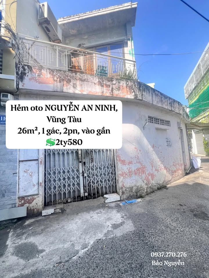 Nhà hẻm ô tô tránh nhau tại Nguyễn An Ninh, Vũng Tàu 26m² giá 2.58 tỷ - Cơ hội vàng cho bạn!