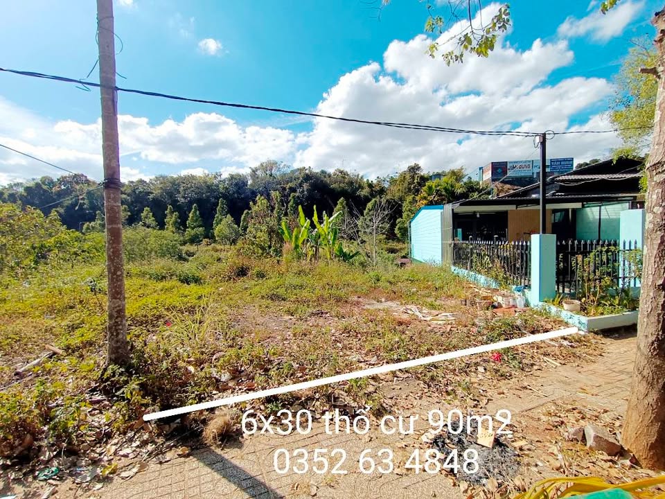 Đất thổ cư mặt đường Thái Phiên, Gia Nghĩa, 180m² giá 1.35 tỷ - Sổ đỏ chính chủ