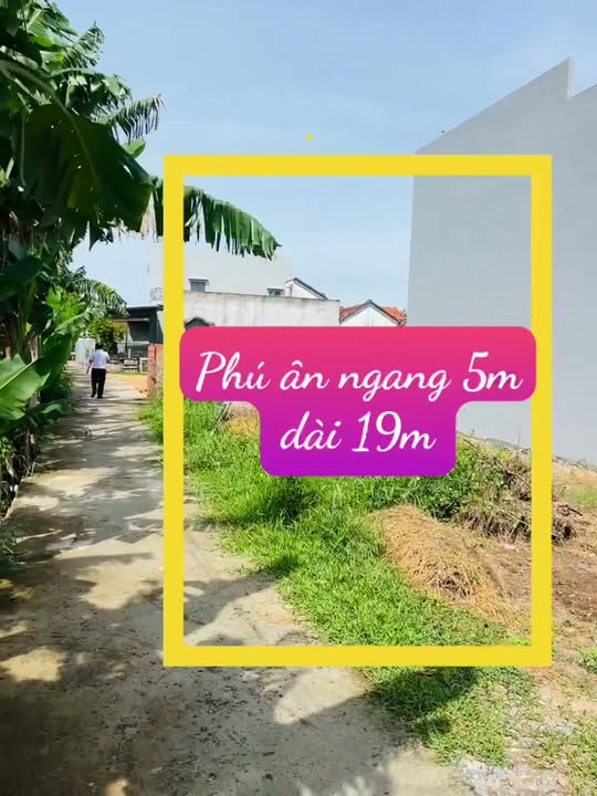Đất thổ cư Khu phố Phú Ân 95m² giá 600 triệu - Hướng Nam phong thủy tốt!