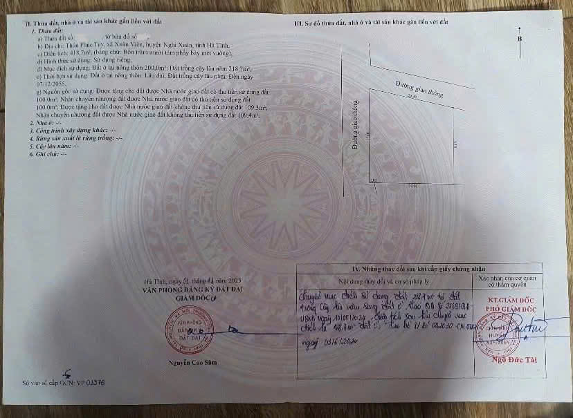 Đất nền lô góc 2 mặt tiền Phúc Tuy, Xuân Viên 418m² - Cơ hội vàng đầu tư!