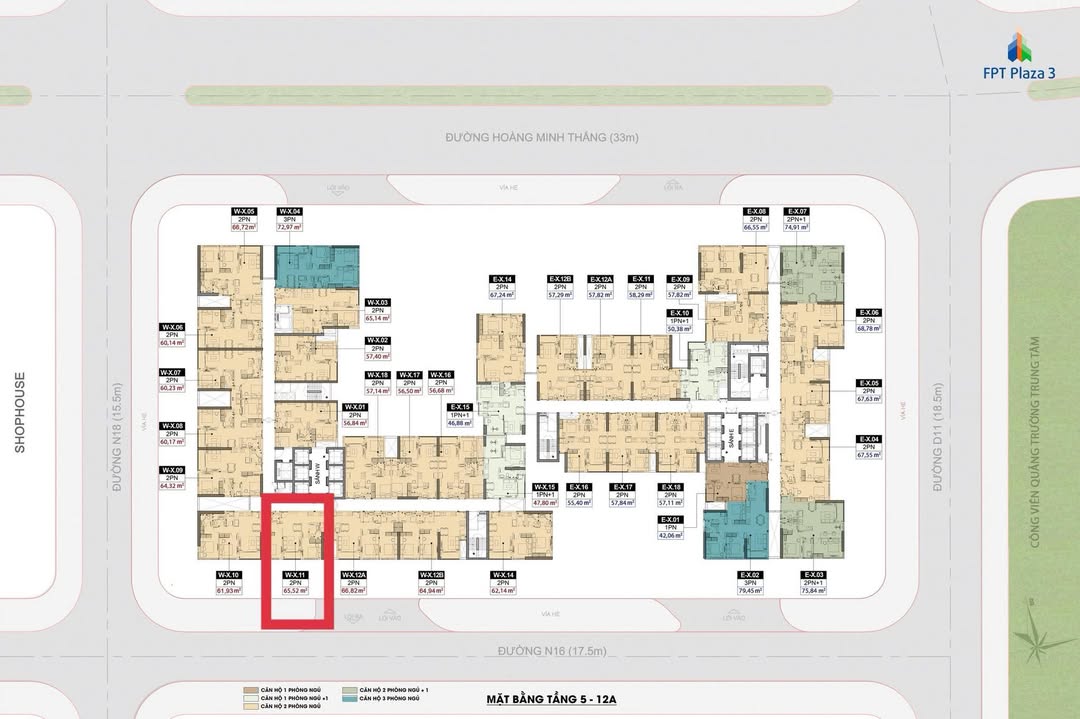 Căn hộ F3 Thạch Thang Đà Nẵng 65.52m² giá 3.4 tỷ - View sân Golf tuyệt đẹp!