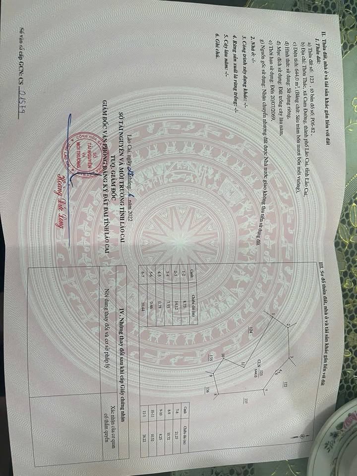 Đất thổ cư 1000m² tại thôn Thác, xã Cam Đường giá 1.55 tỷ - Chính chủ cần bán gấp!