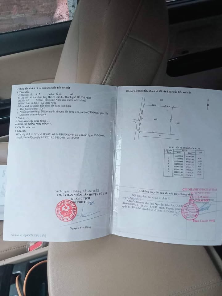 Đất An Nhơn Tây, Củ Chi 500m² giá 1.8 tỷ - Sổ hồng riêng sang tên ngay!