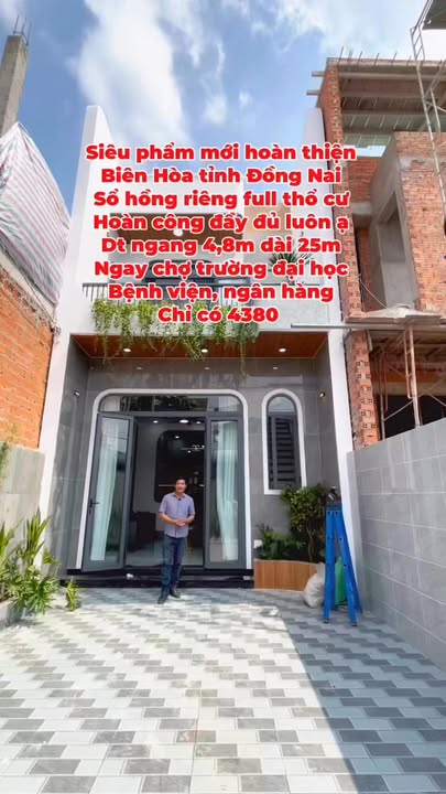 Nhà lầu tại Biên Hòa 120m² giá 4.38 tỷ - Sổ riêng chính chủ, vào ở ngay!