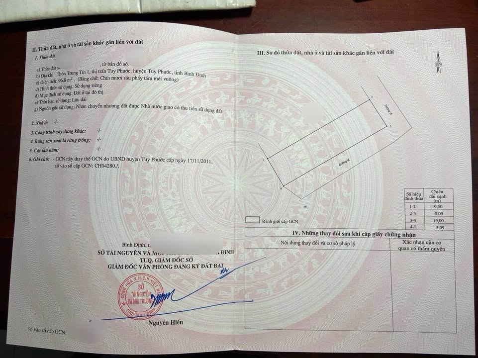 Đất nền đẹp Thị trấn Tuy Phước 97m² giá chỉ 900 triệu - Sổ đỏ chính chủ!