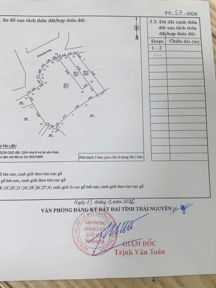 Đất nền thổ cư 100m² tại Phường Cải Đan, Thái Nguyên - Giá chỉ 1 tỷ