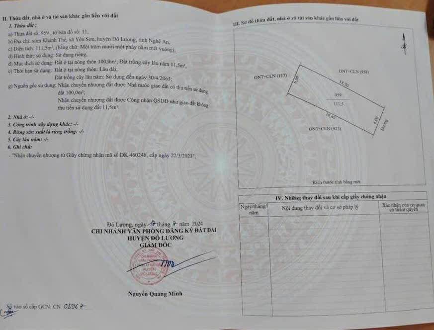 Đất nền Xóm Khánh Thế, Yên Sơn, 111m² giá 1.3 tỷ - Đầu tư sinh lời ngay!