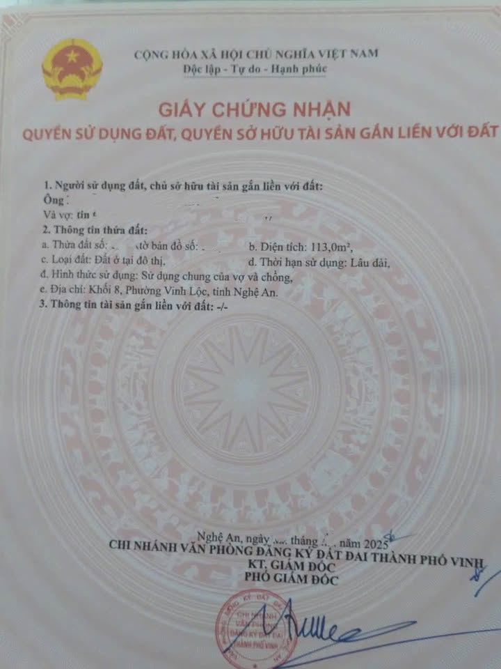 Đất thổ cư Xóm 8, Nghi Phong, 113m² giá 2.16 tỷ - Vị trí phát triển