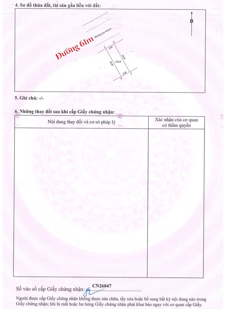 Bán FrontHouse mặt đường 61m, Huyện Phú Bình, 120m² giá 6 tỷ - Cơ hội đầu tư hấp dẫn!