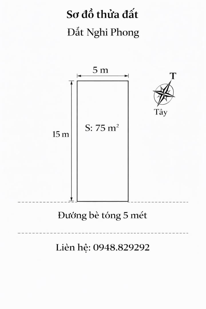 Đất nền Nghi Phong, TP Vinh 75m² giá 1.9 tỷ - Đầu tư sinh lời hấp dẫn!