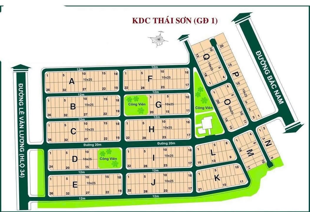 Đất nền lô góc KDC Thái Sơn Nhà Bè 253,7m² giá chỉ 20 tỷ - Cơ hội đầu tư hấp dẫn!