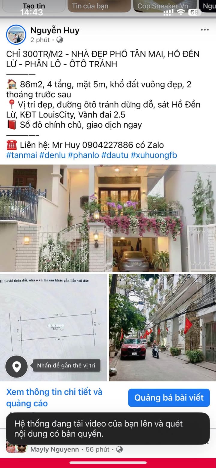 Nhà đẹp phố Tân Mai, Hoàng Mai, 86m² giá 25.8 tỷ - Ô tô tránh, gần Hồ Đền Lừ!