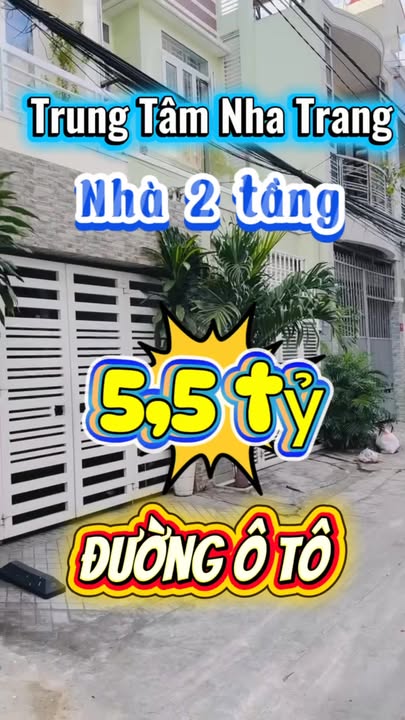 Nhà 2 tầng tại trung tâm Nha Trang 58m² giá 5.5 tỷ - Gần siêu thị, ô tô vào tận nơi!