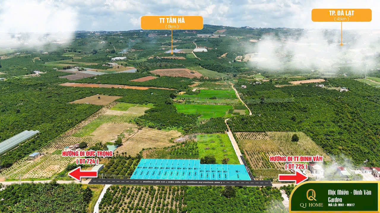 Đất thổ cư Đinh Văn, Lâm Hà 72m² giá 550 triệu - Sổ hồng riêng chính chủ!