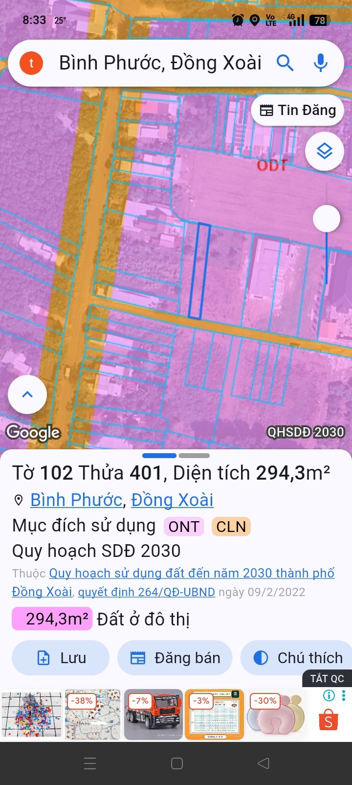 Đất nền Ấp 6, Xã Tiến Hưng, 294m² giá 1 tỷ - Cơ hội đầu tư tuyệt vời!