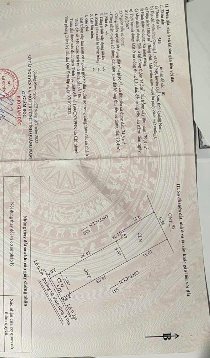 Đất thổ cư Quế Mỹ, Quế Sơn 154m² giá thỏa thuận - Cơ hội đầu tư hấp dẫn!