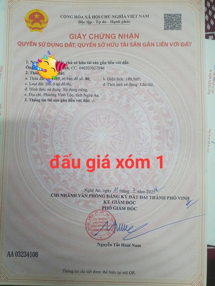 Đất đấu giá Xóm 1 Nghi Phương 180m² giá rẻ - Cơ hội đầu tư hấp dẫn!