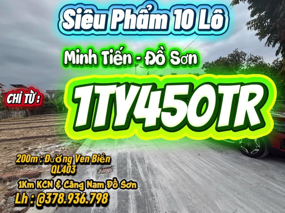 Đất nền Minh Tiến Đồ Sơn 60m² chỉ 1 tỷ - Đầu tư tốt, vị trí đắc địa!