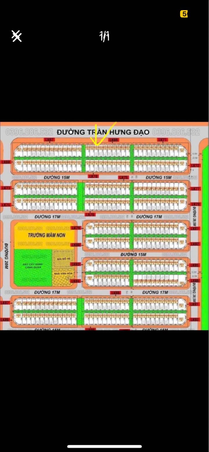 FrontHouse đường Trần Hưng Đạo, Tam Điệp 104,6m² - Mặt tiền 6m, Thoáng đãng