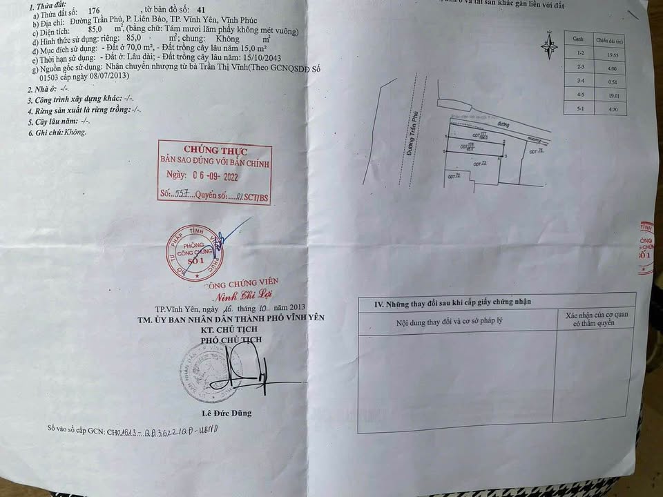 Bán đất kinh doanh mặt đường Trần Phú, Vĩnh Yên 85m² giá 6.7 tỷ - Vị trí đắc địa, kinh doanh sầm uất!