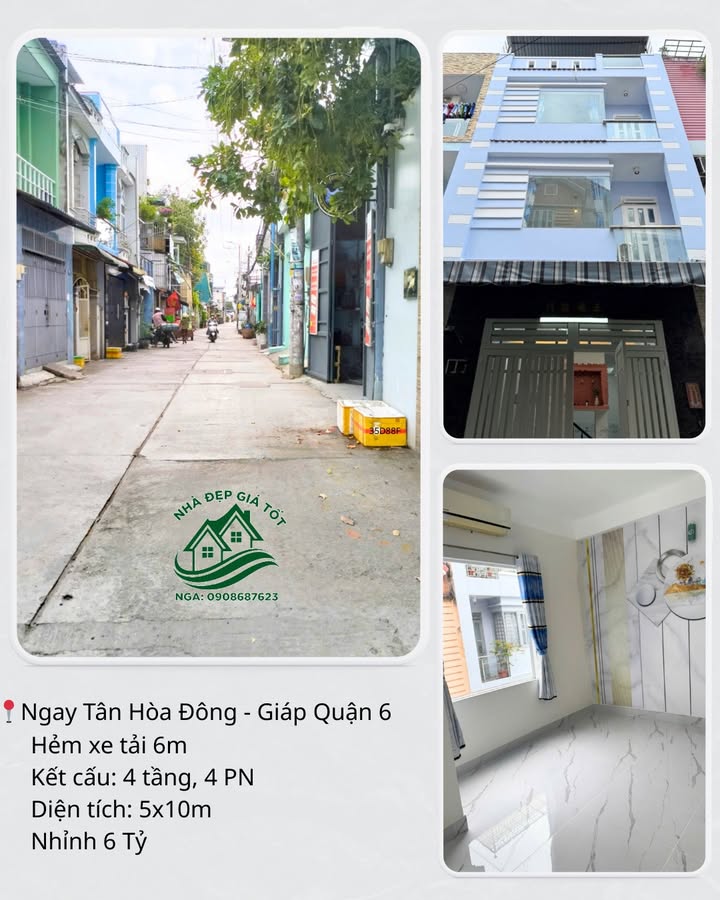 Nhà 4 tầng sát Aeon Bình Tân 50m² giá chỉ 6 tỷ - Vị trí vàng tiện ích ngập tràn!