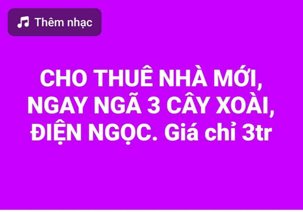 Nhà cho thuê tại Phường Điện Nam Đông, Thị xã Điện Bàn - Giá chỉ 3 triệu/tháng