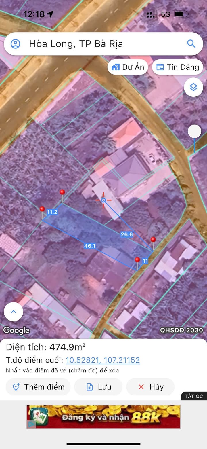 Đất nền Hoà Long 506m² giá 2.65 tỷ - Đầu tư sinh lời ngay!