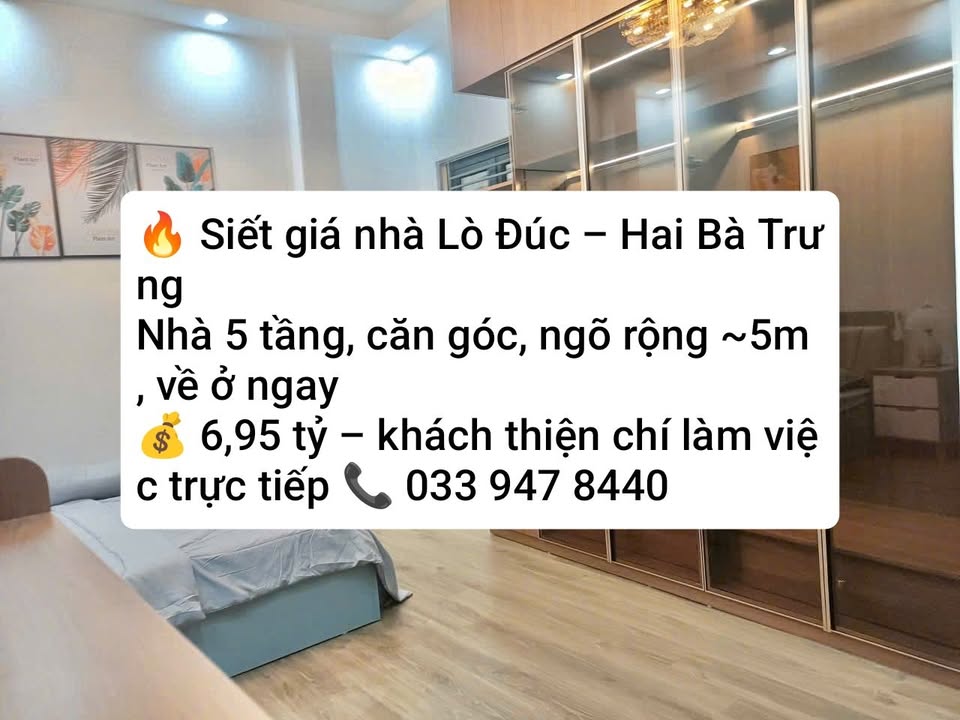 Nhà phố Lò Đúc, Hai Bà Trưng 25m² giá 6.95 tỷ - Đầu tư sinh lời ngay!