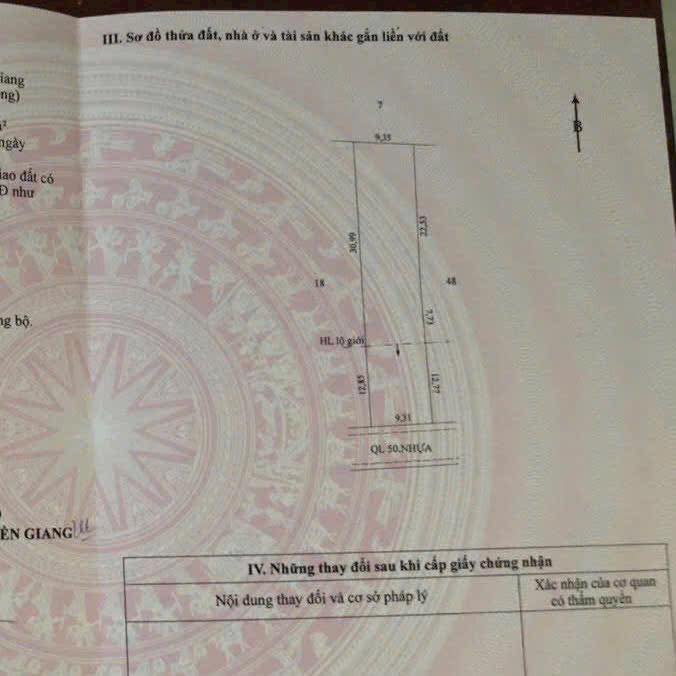 Nhà mặt tiền QL50, Xã Bình Nhì, 395m² giá 4.2 tỷ - Đầu tư kinh doanh lý tưởng