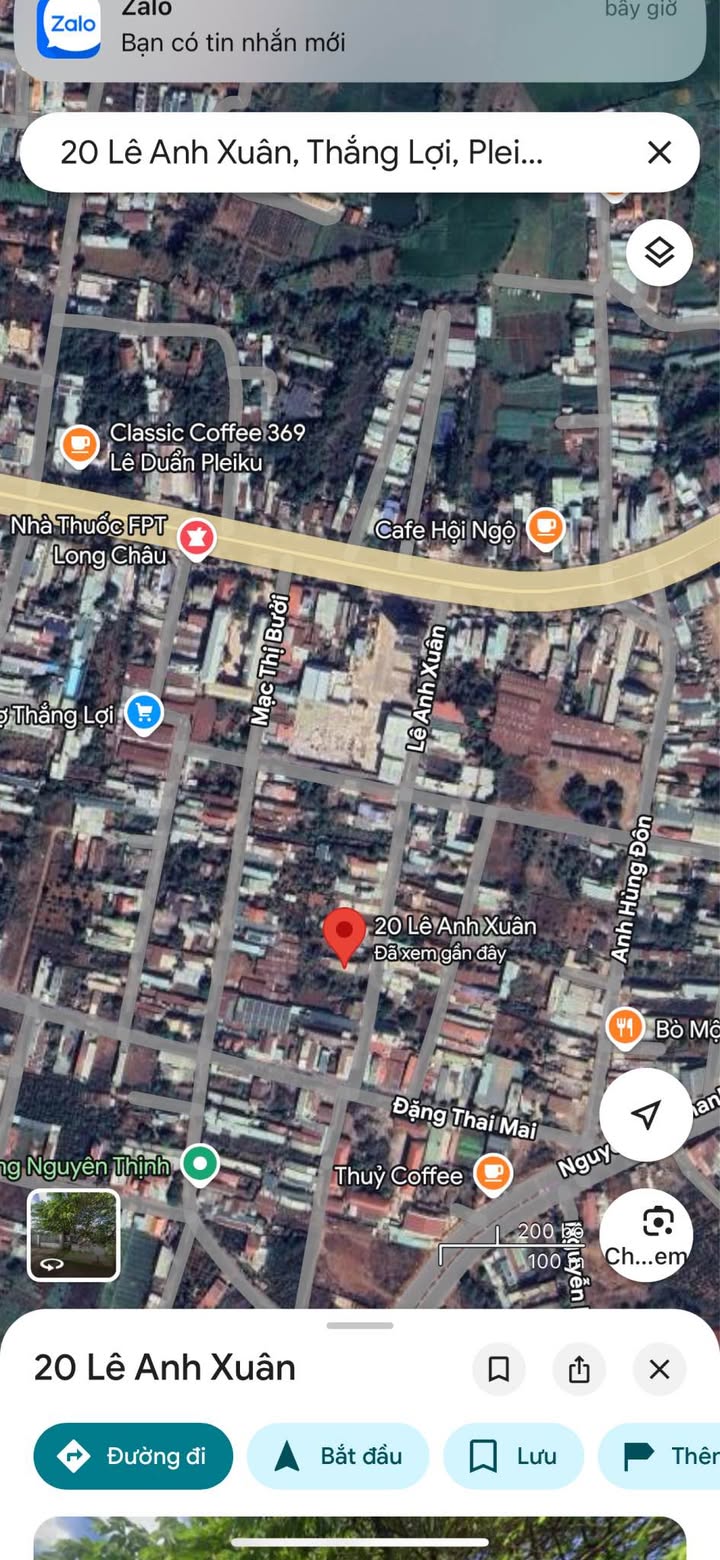 Đất nền mặt tiền đường Lê Anh Xuân, Phường An Phú, Gia Lai - Giá chỉ 1 tỷ!