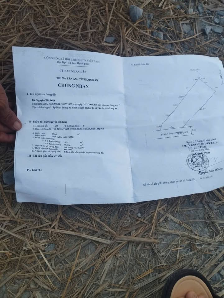 Đất nền xã Nhơn Thạnh Trung, Tân An 2000m² giá 2 tỷ - Cơ hội đầu tư tuyệt vời!