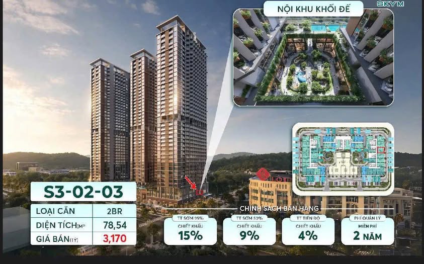Căn hộ Sky M Hạ Long 79m² giá chỉ 2,6 tỷ - Sẵn sàng vào ở!