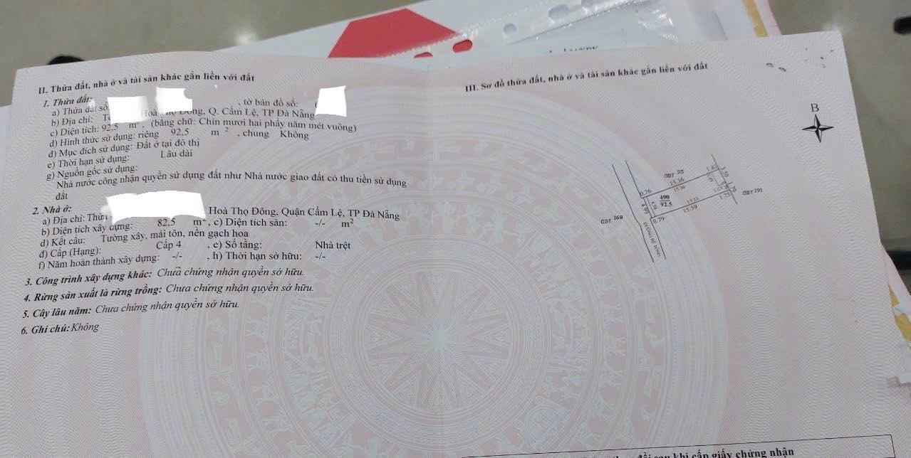 Nhà cấp 4 đường Lê Đại Hành, Hòa Thọ Đông 93m² giá 3.6 tỷ - Sạch sẽ, ô tô vào tận nhà!