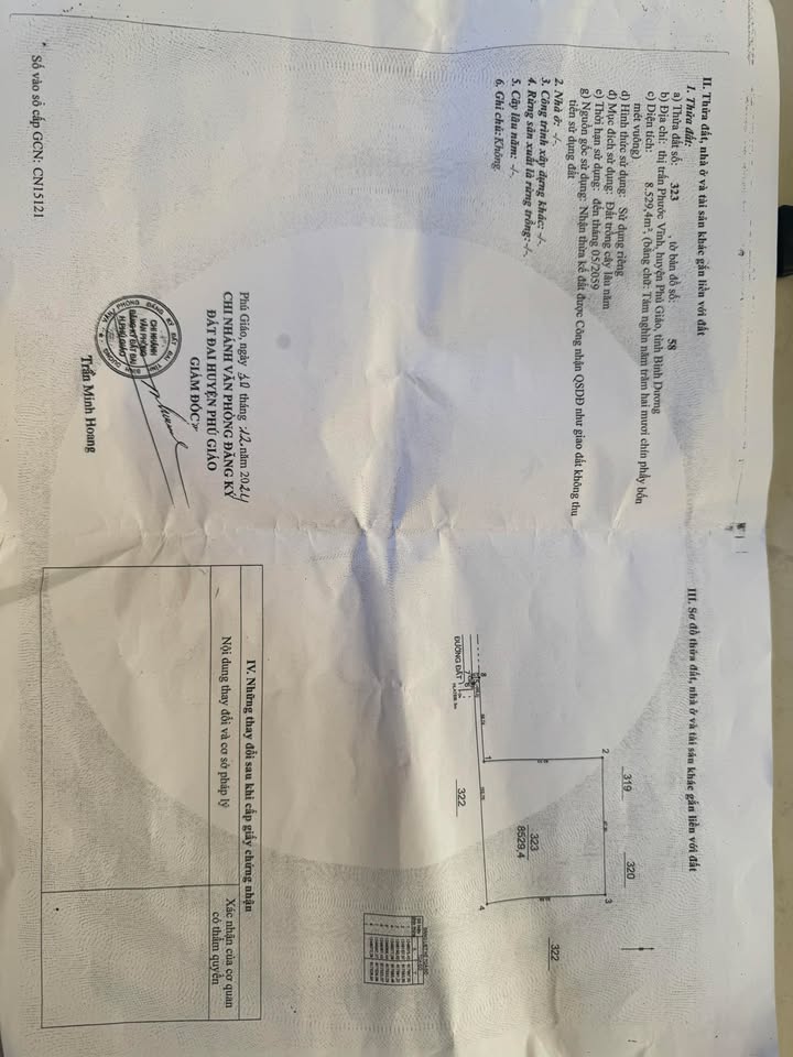 Đất cao su 8.529,4m² tại Phước Vĩnh giá 4,8 tỷ - Đầu tư sinh lời ngay!