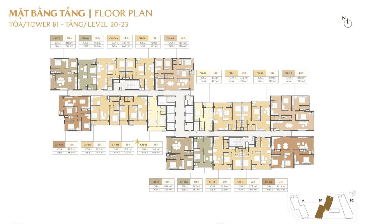 Căn hộ 4PN Tower B1 Thủ Thiêm 128m² giá thỏa thuận - Tài sản truyền đời hiếm có!