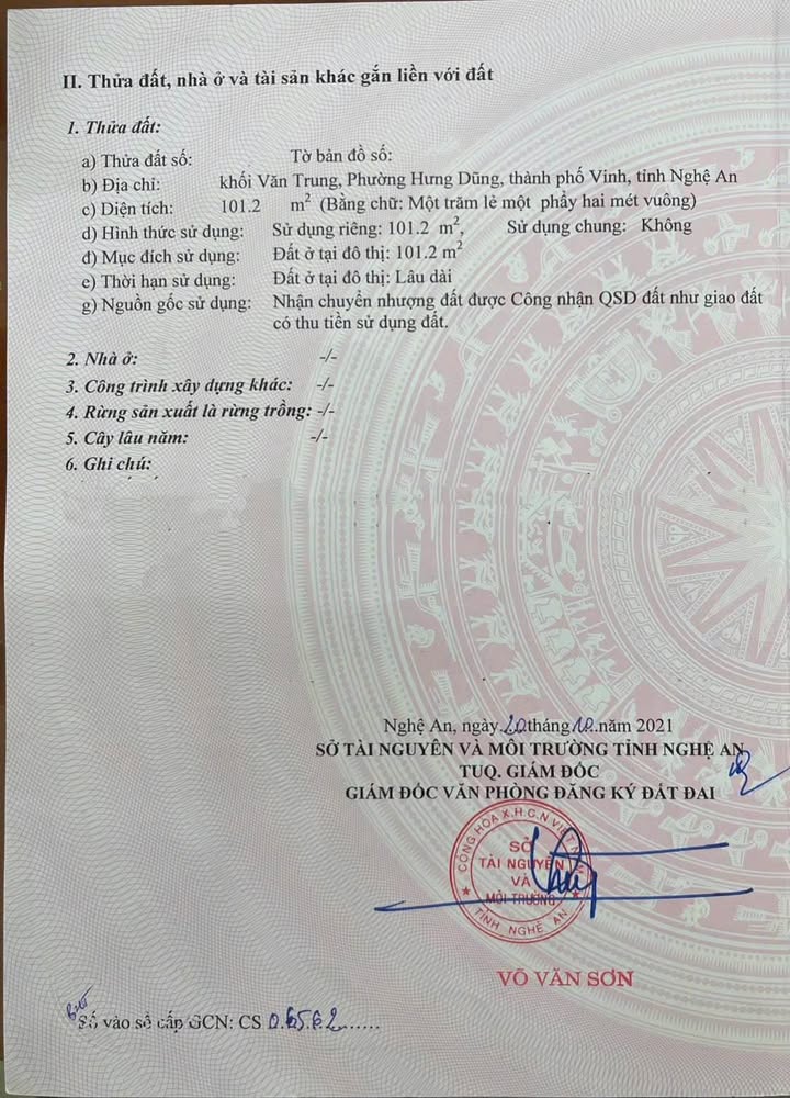 Đất nền mặt đường Văn Tân, phường Hưng Dũng, 101m² giá 5.5 tỷ - Cơ hội đầu tư tuyệt vời!