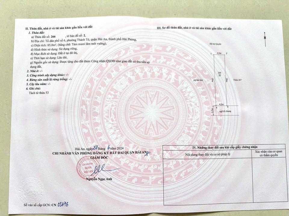 Đất nền Đằng Lâm, Hải An 85m² giá 4 tỷ - Ô tô vào tận nơi!